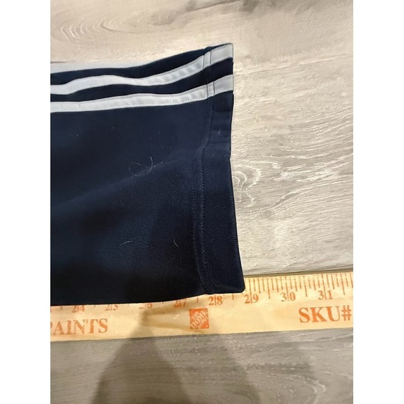 Adidas Kids Wide Leg Baggy Track Pants Blue Grey Stripe Wide Leg Size L 14/16 - Picture 5 of 5